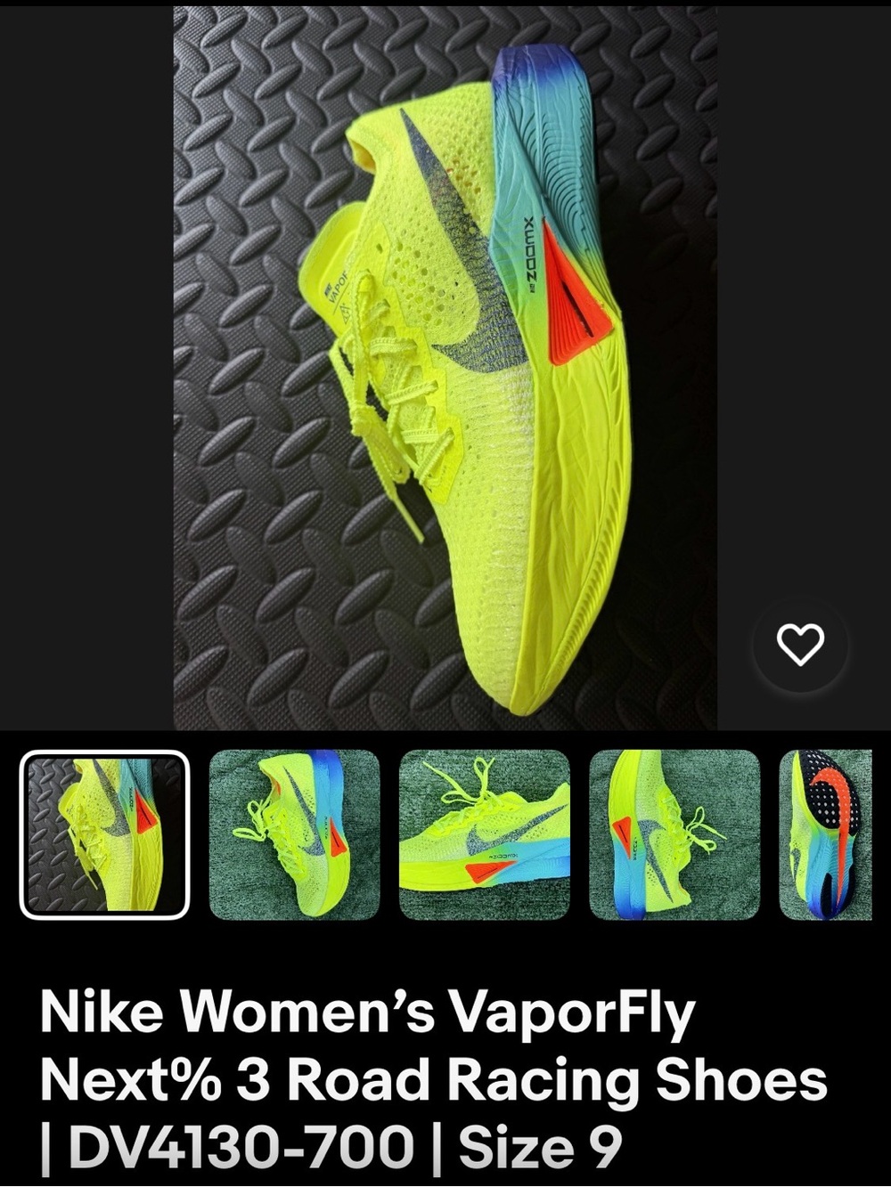 Nike Women's VaporFly
Next% 3 Road Racing Shoes | DV4130-700 | Size 9 No Box